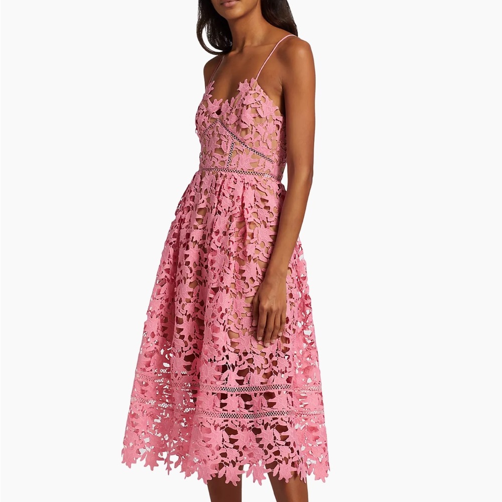 BNWT Pink Azaelea Midi Dress by Self Portrait